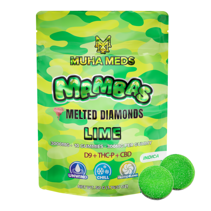 Muha Meds Lime Gummies | 3000 MG - Indica