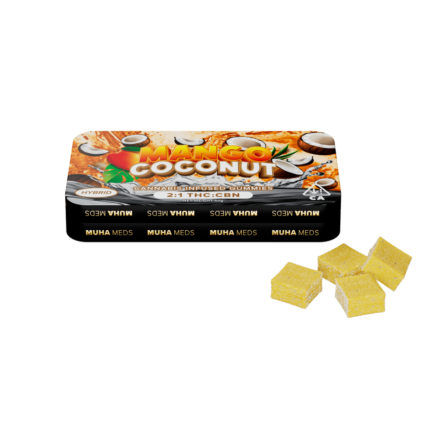 Muha Meds Mango Coconut Gummies | Hybrid