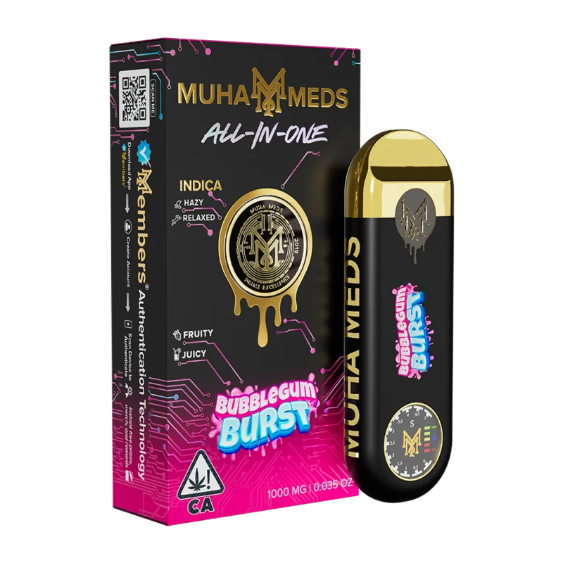 New Muha Gen 3 Bubblegum Burst Indica | 1000MG